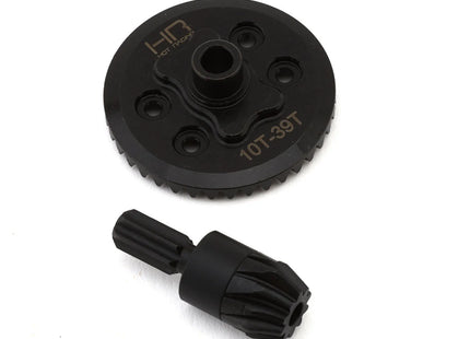 Hot Racing Steel Helical Differential Ring & Pinion Gear (Rear) – 39T/10T for Traxxas® Mini Maxx® Part Number: HRASMMX9390R
