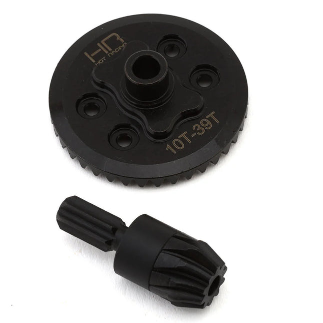 Hot Racing Steel Helical Differential Ring & Pinion Gear (Rear) – 39T/10T for Traxxas® Mini Maxx® Part Number: HRASMMX9390R