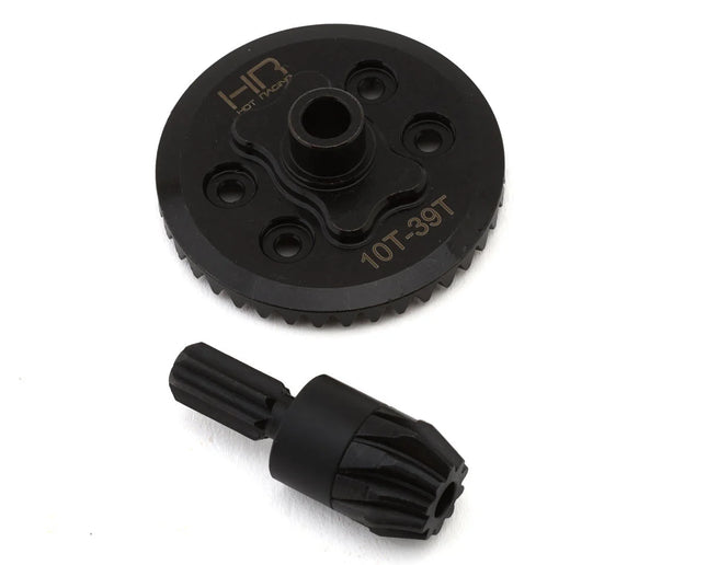 Hot Racing Steel Helical Differential Ring & Pinion Gear (Rear) – 39T/10T for Traxxas® Mini Maxx® Part Number: HRASMMX9390R