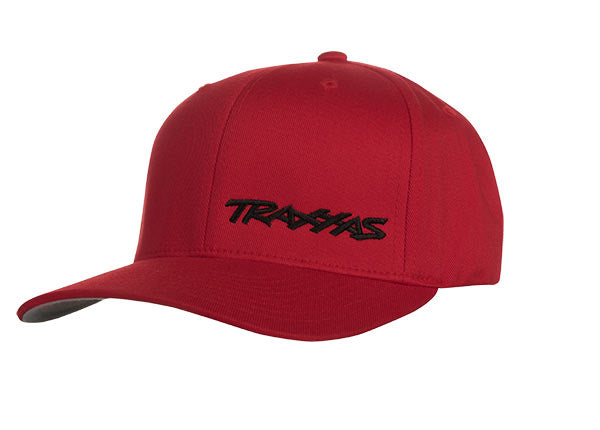 Traxxas Logo Flexfit Hat Curved Bill (Red/Black) – 1187-RBL-LXL