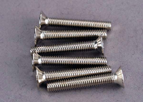 Traxxas 3x20mm Countersunk Machine Screws (Hex Drive, 6-Pack) – 2590