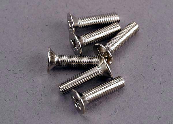 Traxxas 3x12mm Countersunk Machine Screws (Phillips Drive, 6-Pack) – 3178