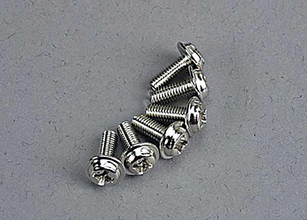 Traxxas 3x8mm Washer-Head Machine Screws (6) – Part 3185