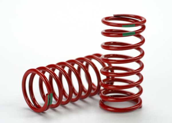 Traxxas Shock Springs (Green – GTR 3.5 Rate, Std. Rear 90mm, Revo) (2) – 5438