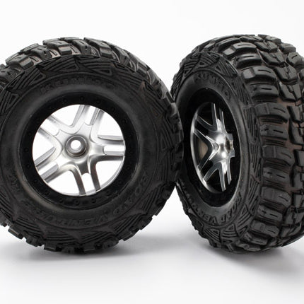 Traxxas Kumho Venture MT Front Tires (2) (Satin Chrome) (Standard) w/Split-Spoke Front Wheel 5882R
