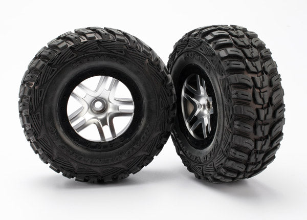 Traxxas Kumho Venture MT Front Tires (2) (Satin Chrome) (Standard) w/Split-Spoke Front Wheel 5882R