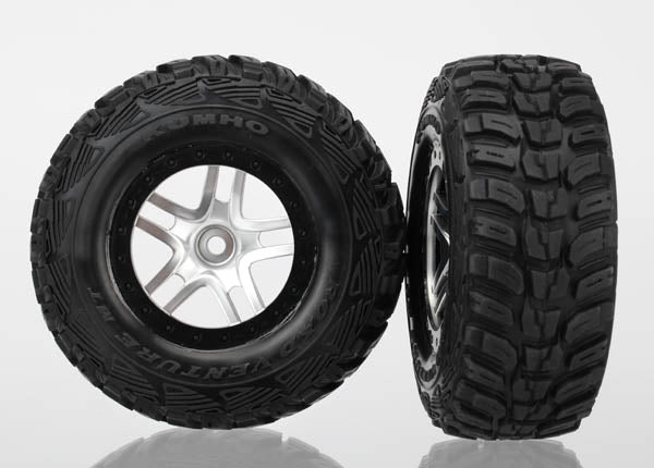 Traxxas Kumho Venture MT Rear Tires (2) (Satin Chrome) (Standard) w/Split-Spoke Rear Wheel 6874R