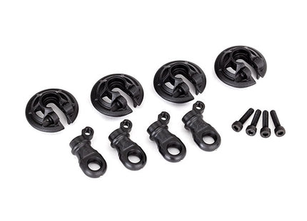 Traxxas Captured Shock Spring Retainers (Black) (4) – 8459