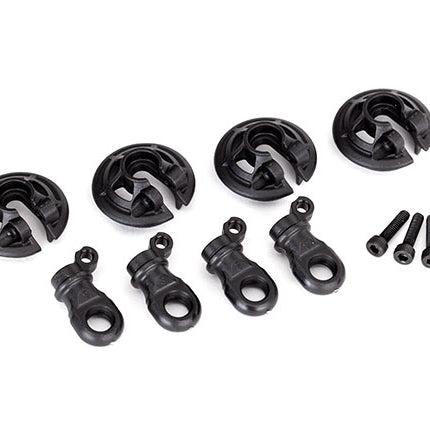 Traxxas Captured Shock Spring Retainers (Black) (4) – 8459