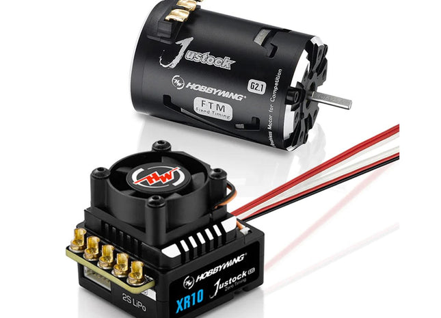 Hobbywing XR10 Justock G3S Sensored Brushless ESC / SD G2.1 Motor Combo (21.5T) – 38020373