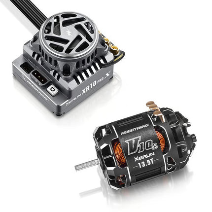 Hobbywing XR10 Pro G3X Stock Spec Sensored Brushless ESC & V10 G5 13.5T Motor Combo (Torque) 38020812