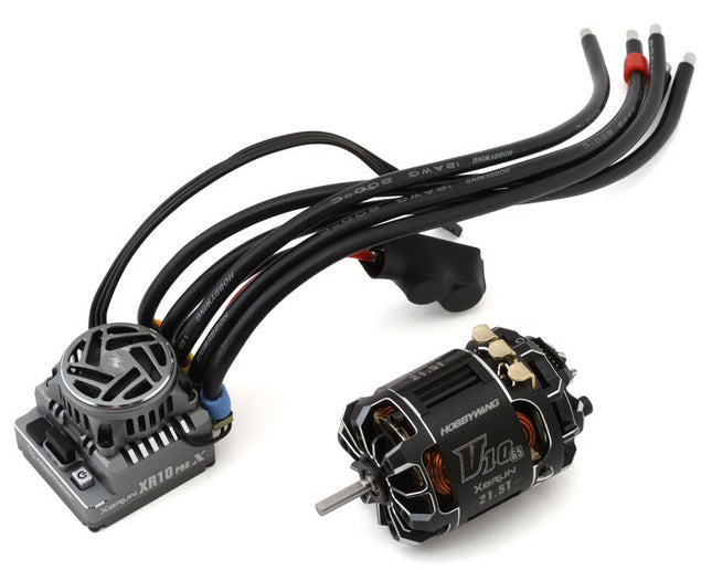 Hobbywing XR10 Pro G3X Stock Spec Sensored Brushless ESC & V10 G5 21.5T Motor Combo (Torque) 38020814