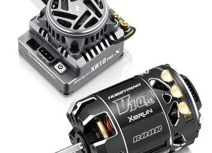 Hobbywing XR10 Pro G3X Stock Spec Sensored Brushless ESC/V10 G4R Motor Combo (17.5T)