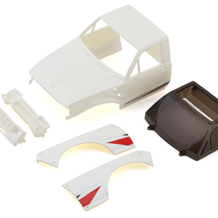 Injora IR60 Pickup 1/18 Pre-Painted Hard Body Set for Traxxas TRX-4M (White) w/Bed Rack & LED Lights IR60-PW