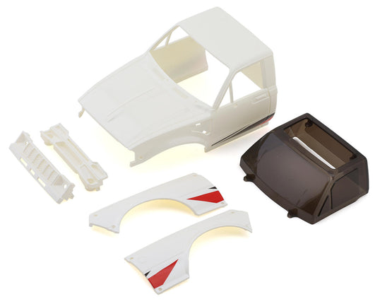 Injora IR60 Pickup 1/18 Pre-Painted Hard Body Set for Traxxas TRX-4M (White) w/Bed Rack & LED Lights IR60-PW