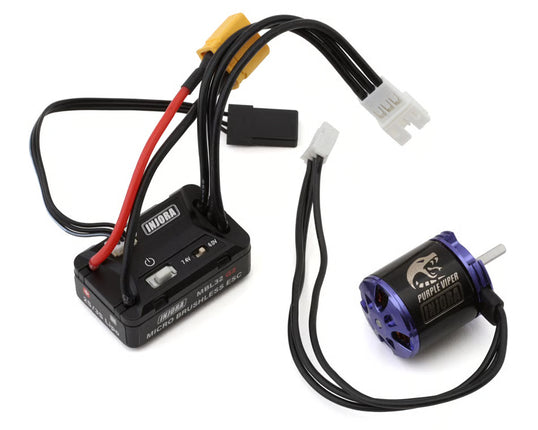 Injora MBL32 G2 Waterproof Brushless ESC & 1721 Purple Viper Motor Combo (TRX-4M/Ascent-18) MBL32G2-INM19-4M