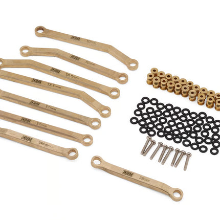 INJORA Axial SCX24 Brass High Clearance Chassis 4-Link Set – 37g (SCX24-126)