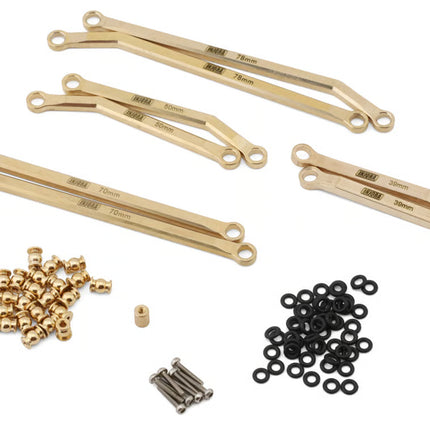 INJORA Axial SCX24 Brass High Clearance Chassis 4-Link Set – 43g (SCX24-127)