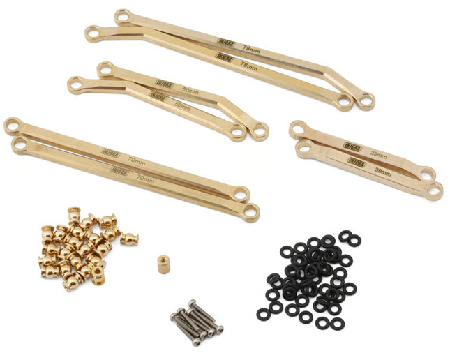 INJORA Axial SCX24 Brass High Clearance Chassis 4-Link Set – 43g (SCX24-127)