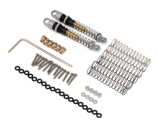 Injora Axial SCX24 43mm Aluminum Threaded Double Barrel Long Travel Shocks (Red or Grey) (2) SCX24-27