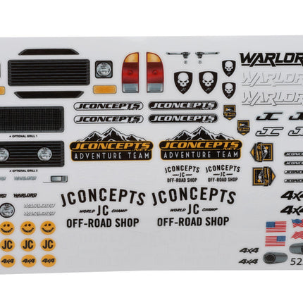 JConcepts SCX24 Warlord "Tucked" Pre-Trimmed Crawler Body (Clear) (5.2") 0649