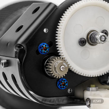 JConcepts 3x6mm Finnisher Titanium Motor Screws (Blue or Black) (2) (2549-1 / 2549-2)