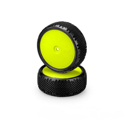 JConcepts Pin Swag 2.2" Pre-Mounted 4WD Front Buggy Carpet Tires (White OR Yellow) (2) (Pink) w/12mm Hex