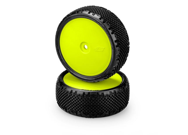 JConcepts Pin Swag 2.2" Pre-Mounted 4WD Front Buggy Carpet Tires (White OR Yellow) (2) (Pink) w/12mm Hex