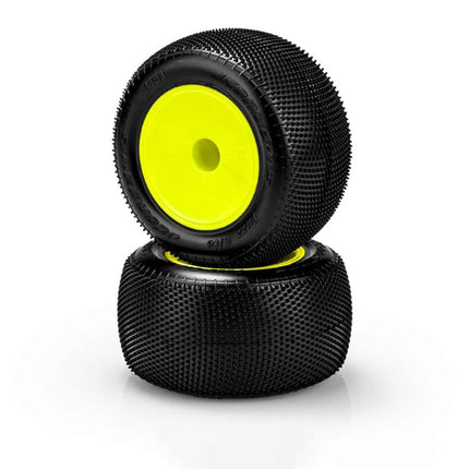 JConcepts 1/10 Fuzz Bite 2.2 Pre-Mounted Stadium Truck Tires (White JCO3191-101091 OR Yellow JCO3191-201091)  (2) (Pink) w/12mm Hex