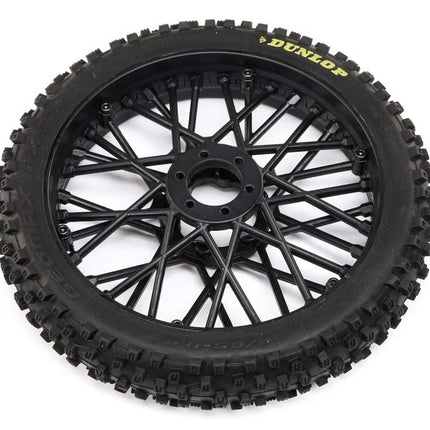 Losi Promoto-MX Dunlop MX53 Front Pre-Mounted Tire (Black) LOS46004