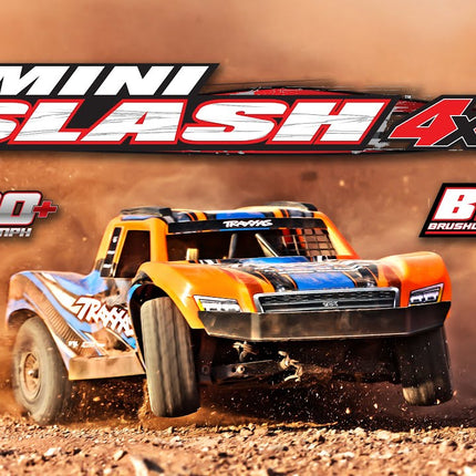 Traxxas Mini Slash® Brushless 1/16 4WD RTR Short Course Truck – 108164-1 (Yellow, Pink, Green, Orange)