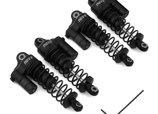 NEXX Racing Arrma Grom Reservoir Threaded Aluminum Oil-Filled Shocks (Black, Red, OR Blue) (4) (58mm)