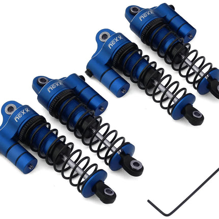 NEXX Racing Arrma Grom Reservoir Threaded Aluminum Oil-Filled Shocks (Black, Red, OR Blue) (4) (58mm)