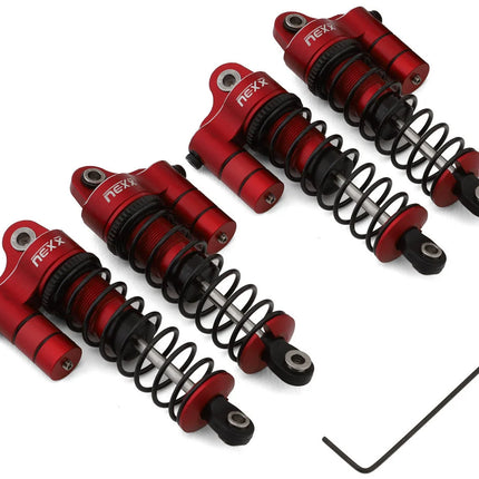 NEXX Racing Arrma Grom Reservoir Threaded Aluminum Oil-Filled Shocks (Black, Red, OR Blue) (4) (58mm)