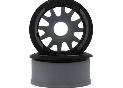 NEXX Racing Mini-Z “JUD” EVO Front Threaded Side-Wall Carbon-Fiber Rims (2) Offset -2,-1,0,1,2 - Red, Black, Grey, Green, or Yellow