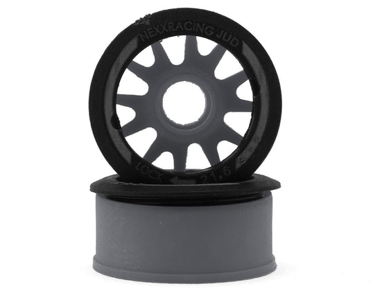 NEXX Racing Mini-Z “JUD” EVO Front Threaded Side-Wall Carbon-Fiber Rims (2) Offset -2,-1,0,1,2 - Red, Black, Grey, Green, or Yellow