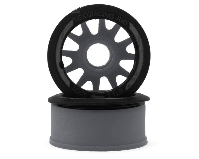 NEXX Racing Mini-Z “JUD” EVO Front Threaded Side-Wall Carbon-Fiber Rims (2) Offset -2,-1,0,1,2 - Red, Black, Grey, Green, or Yellow