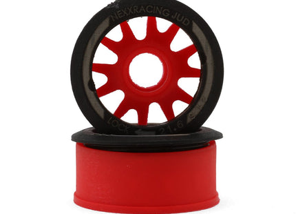 NEXX Racing Mini-Z “JUD” EVO Front Threaded Side-Wall Carbon-Fiber Rims (2) Offset -2,-1,0,1,2 - Red, Black, Grey, Green, or Yellow