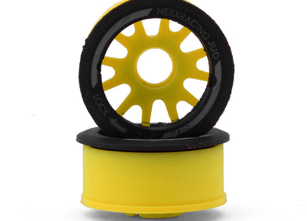 NEXX Racing Mini-Z “JUD” EVO Front Threaded Side-Wall Carbon-Fiber Rims (2) Offset -2,-1,0,1,2 - Red, Black, Grey, Green, or Yellow