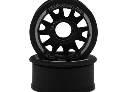 NEXX Racing Mini-Z “JUD” EVO Front Threaded Side-Wall Carbon-Fiber Rims (2) Offset -2,-1,0,1,2 - Red, Black, Grey, Green, or Yellow