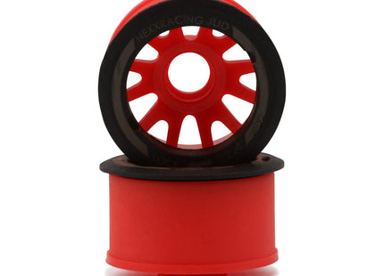 NEXX Racing Mini-Z “JUD” EVO Rear Threaded Side-Wall Carbon-Fiber Rims (2) Offset -1,0,1,2,3 - Red, Black, Grey, Green, or Yellow