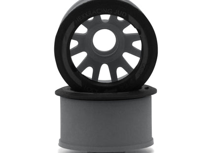 NEXX Racing Mini-Z “JUD” EVO Rear Threaded Side-Wall Carbon-Fiber Rims (2) Offset -1,0,1,2,3 - Red, Black, Grey, Green, or Yellow