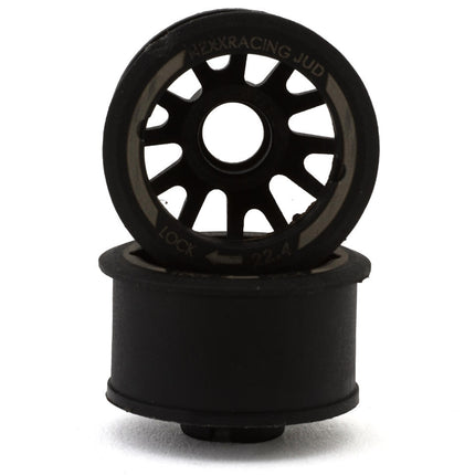 NEXX Racing Mini-Z “JUD” EVO Rear Threaded Side-Wall Carbon-Fiber Rims (2) Offset -1,0,1,2,3 - Red, Black, Grey, Green, or Yellow