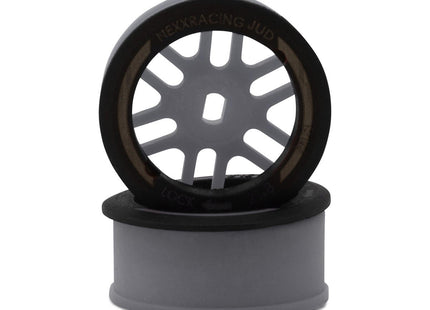 NEXX Racing Mini-Z AWD “JUD” EVO Front Threaded Side-Wall Carbon Fiber Rims (0mm Offset) – Grey (2pcs)