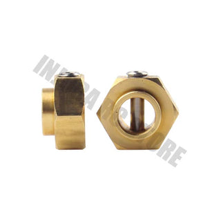 INJORA 12mm Heavy Brass Wheel Hex Hub Extenders for Traxxas TRX-4 & TRX-6 – CRAW18380 Series