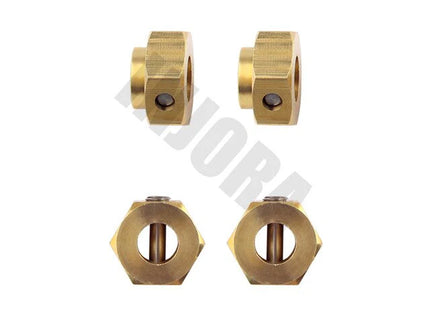 INJORA 12mm Heavy Brass Wheel Hex Hub Extenders for Traxxas TRX-4 & TRX-6 – CRAW18380 Series