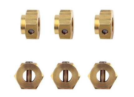 INJORA 12mm Heavy Brass Wheel Hex Hub Extenders for Traxxas TRX-4 & TRX-6 – CRAW18380 Series