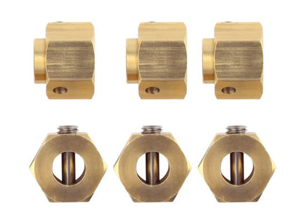 INJORA 12mm Heavy Brass Wheel Hex Hub Extenders for Traxxas TRX-4 & TRX-6 – CRAW18380 Series