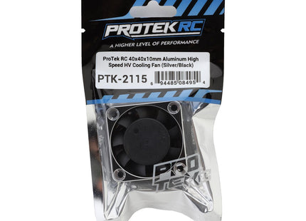ProTek RC 40x40x10mm Aluminum High-Speed HV Cooling Fan (Silver/Black)  Part #: PTK-2115