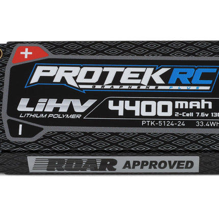 ProTek RC 2S 130C Low IR Si-Graphene + HV ULCG Shorty LiPo Battery (7.6V/4400mAh) w/5mm Connectors (ROAR Approved)